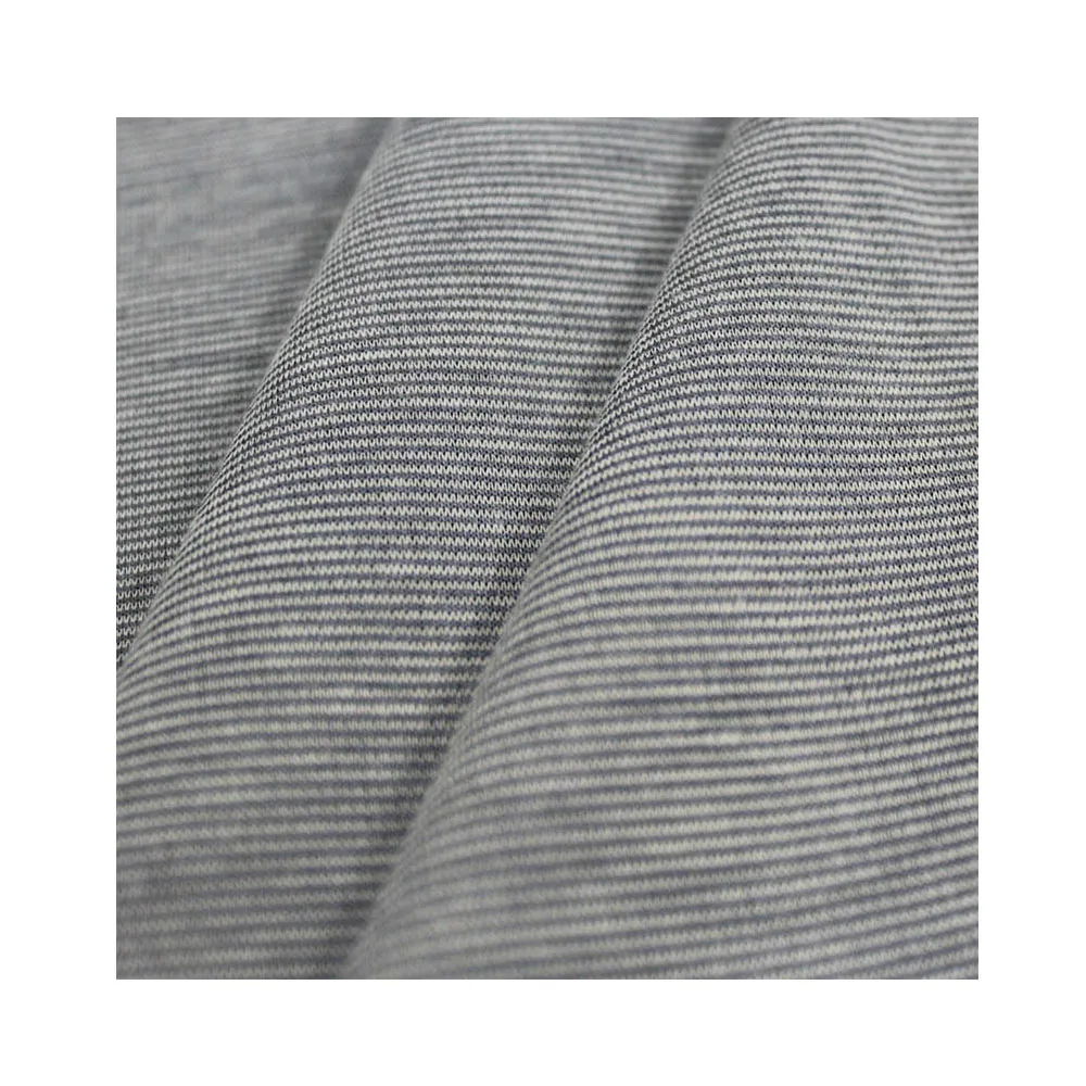 Polyester Knitted Fabric Two Tone Melange Heather S302 Flame Retardant Fire Resistance Double Circlar Knit Textile Fabric