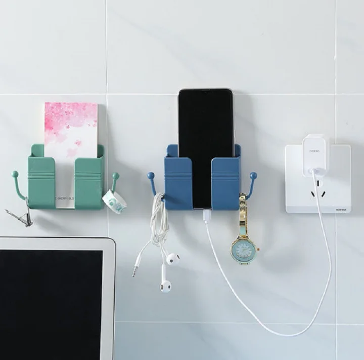 2024 Wall Charger Hook Mobile Charging Port Remote Control Wall Cell Phone Holder Universal