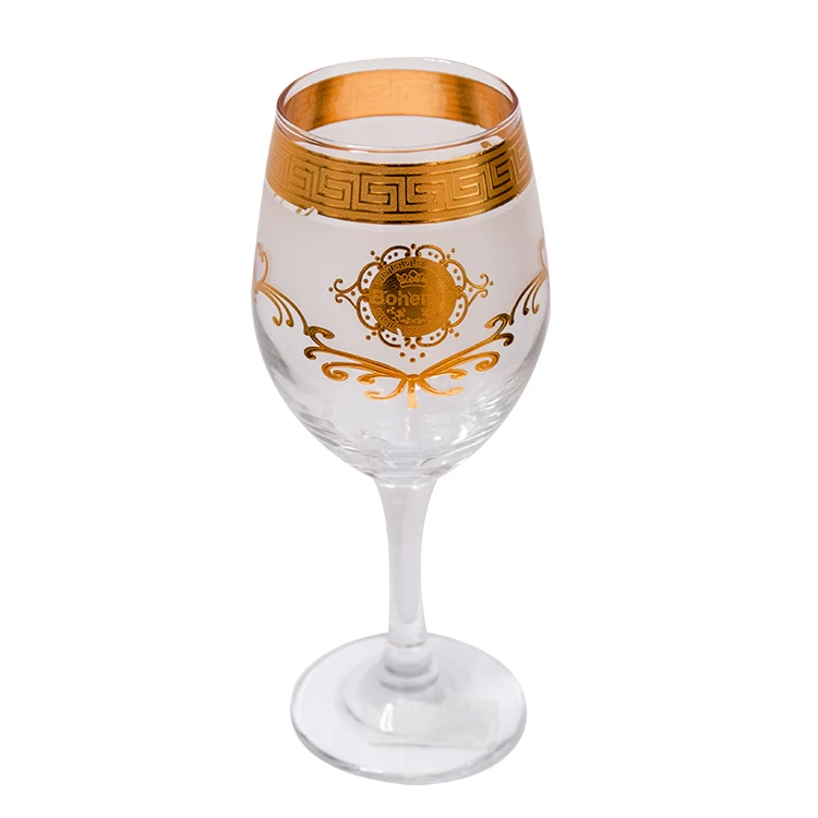 classic Bohemia style goblet wine glasses set glass stemware colored