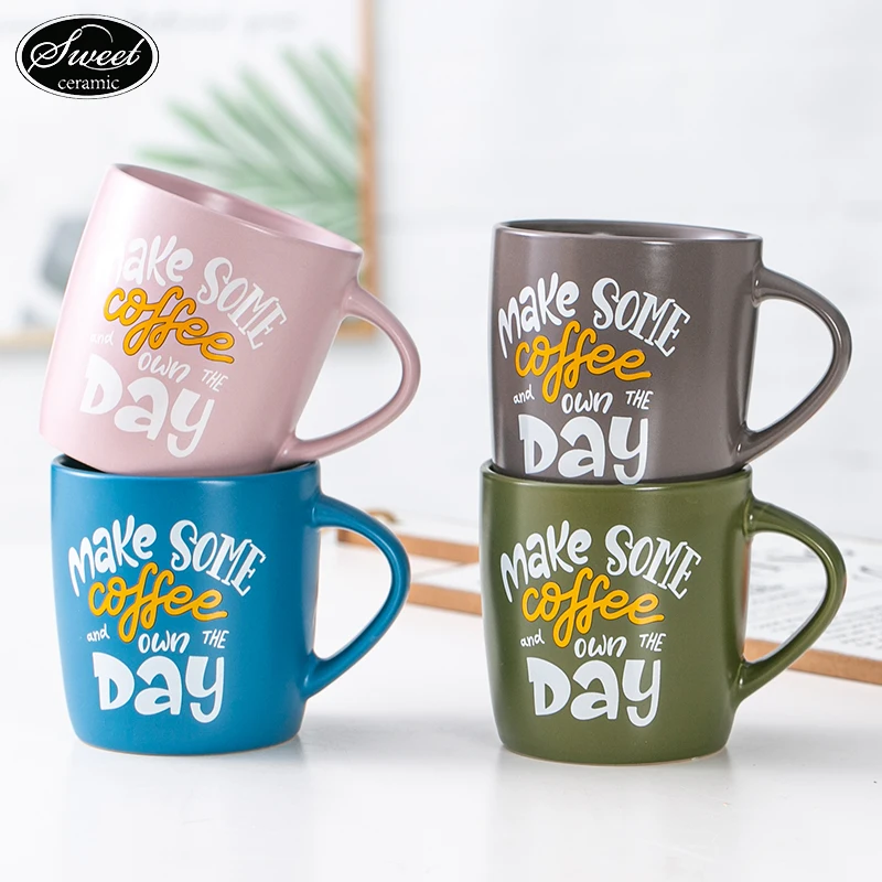2024 best selling customize porcelain tea cup water beer  Christmas cup 350ml ceramic  coffee mug for gift