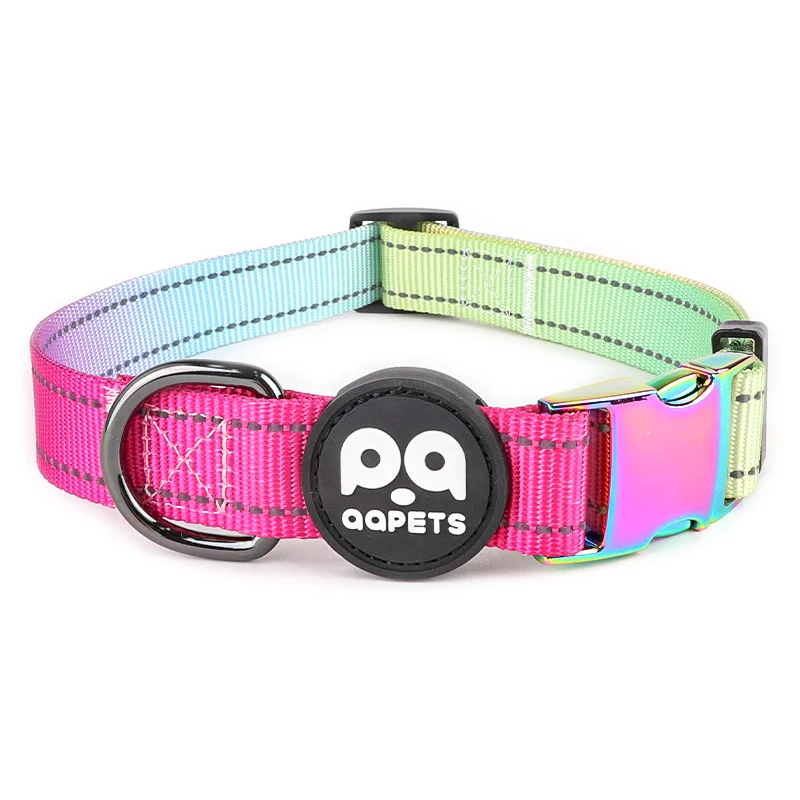 Christmas light up dog collar hardware collar dog name reflective hunting dog collar