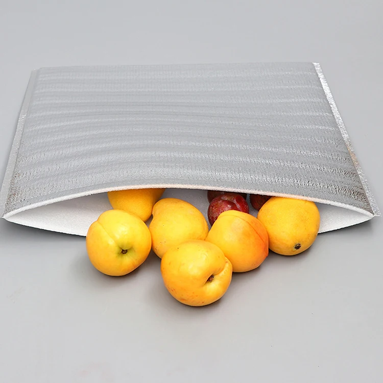 disposable aluminum foil epe foam hot cold pizza delivery insulation thermal insulated cooler bags for food packaging