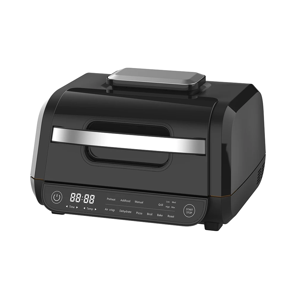 Smart Digital 1700w Electric Grill Oven Electric Pizza Ovens LED Display Touchscreen Indoor Air Fryer Baking Oven with Handle