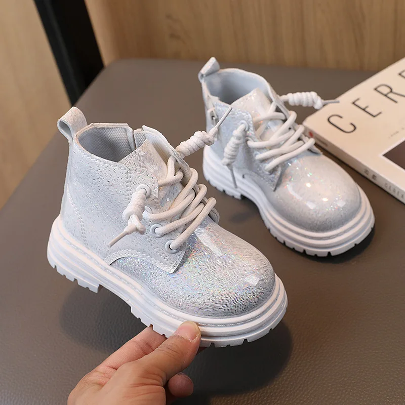 New Winter Children Shoes Pu Leather Waterproof Plush Boots Kids Snow Boots Brand Girls Boys Casual Boots Fashion Sneakers