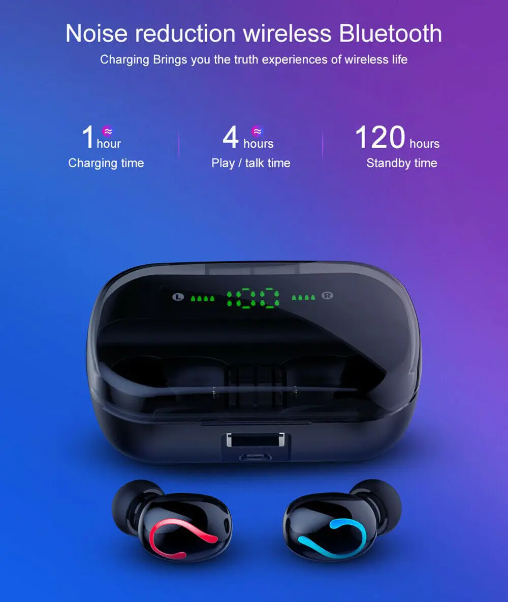 Q61 BT V5.0 Headset TWS Wireless Earphones Earbuds Stereo In-Ear Headphones