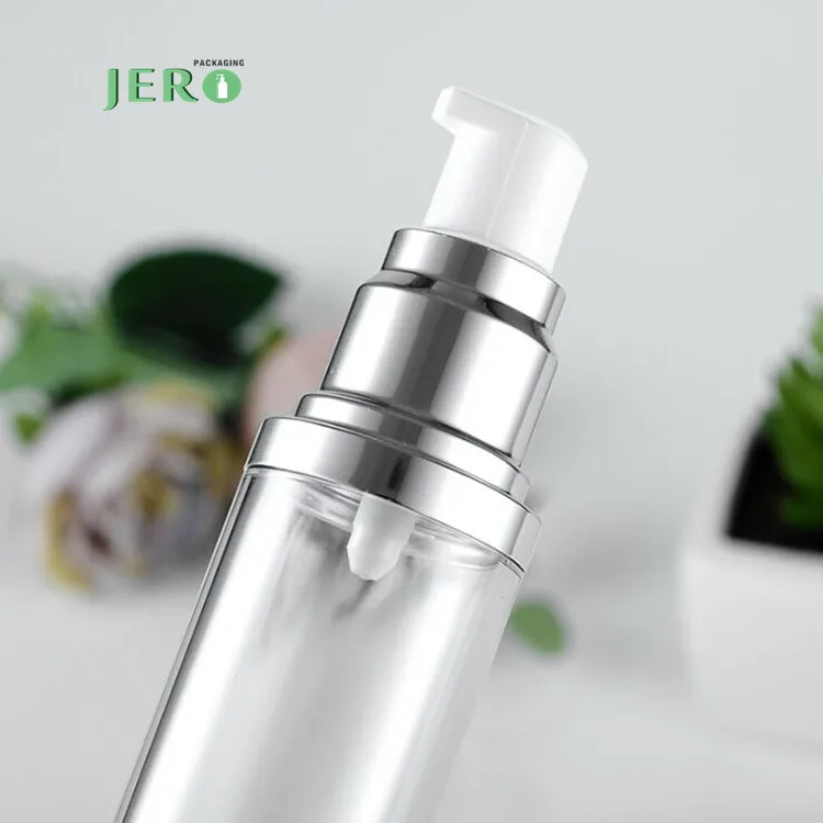 5ml 10ml 15ml 20ml 30ml  silver gold luxury 50ml airless pump bottle anodized UV aluminum cream airless pump bottle