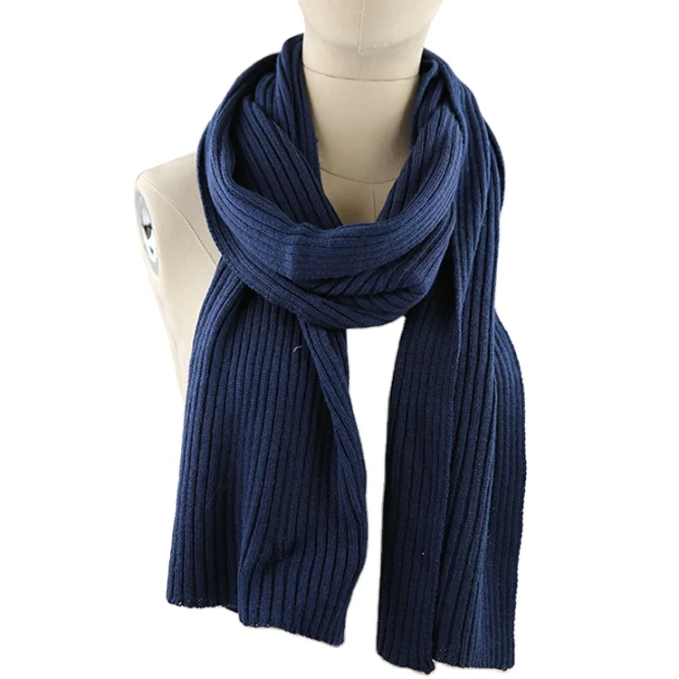 Однотонная вязаная 100% акриловая шаль оптовая продажа мужской вязаный шарф (60736786033)