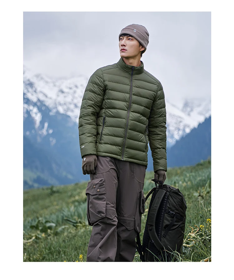 2023FW  Pelliot Custom men 800 filling stand collar nylon winter down jacket waterproof