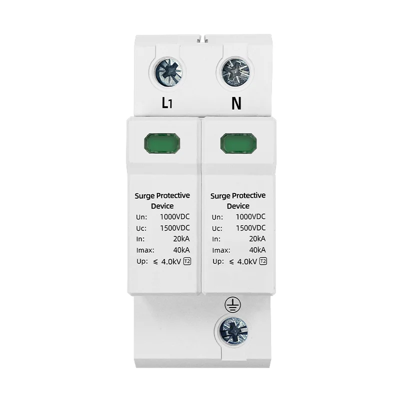Custom OEM ODM DDSP2-PV Lightning Arrester 2P 3P SPD 12V 24V 250V 500V 20kA DC PV Surge Protective Device
