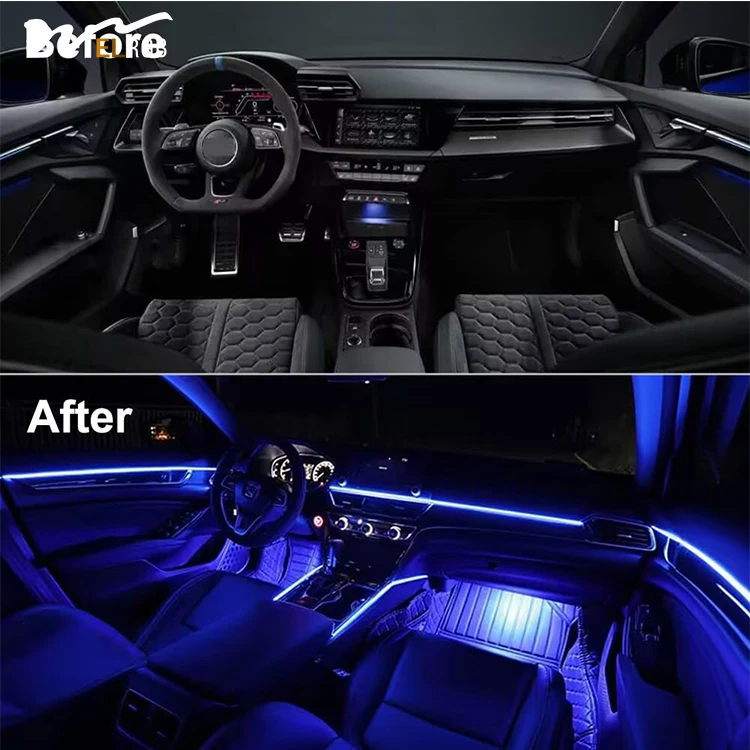 Car LED Strip Lights Multicolor Interior Car Lights 16 Million Colors 5 in 1 Ambient Lighting Kit (5 in 1 APP)