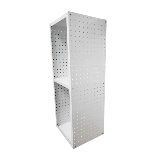 Multi-purpose garage storage slat wall cabinet metal wall shelf with pegboard side panel