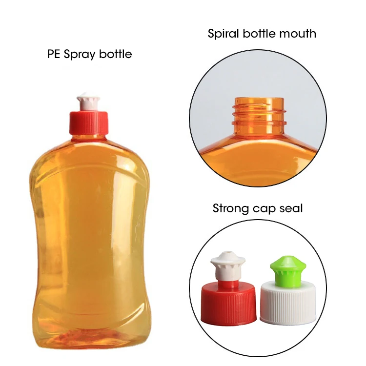 transparent floor cleaner tile polishing empty dishwashing liquid dish soap bottle for dishwashing liquid