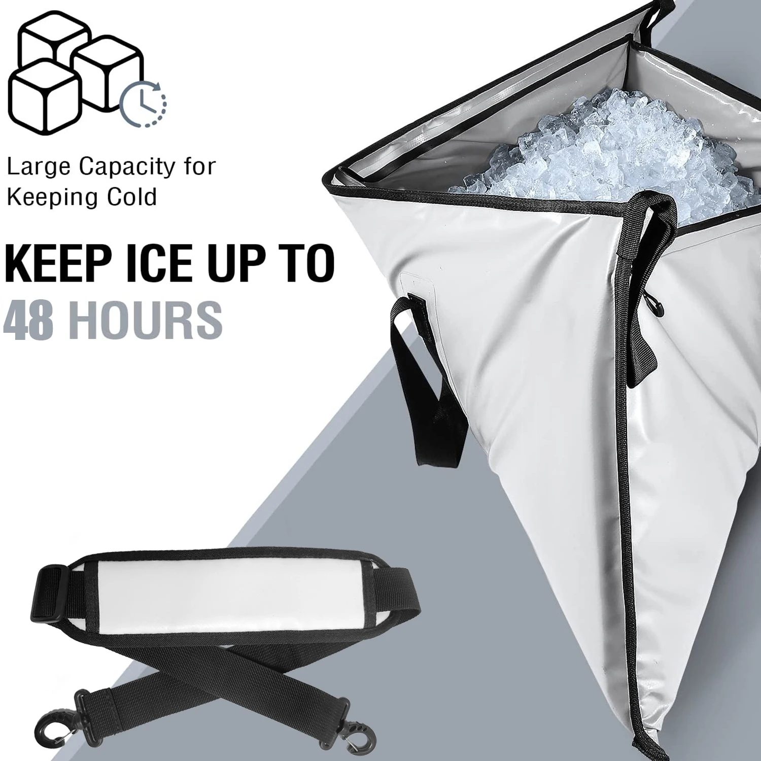 Buffalo Gear Insulated Fish Cooler Bag 48*18in waterproof zip Fishing kill Keep Ice Cold Fresh Portable Custom Fish Cooler Bag