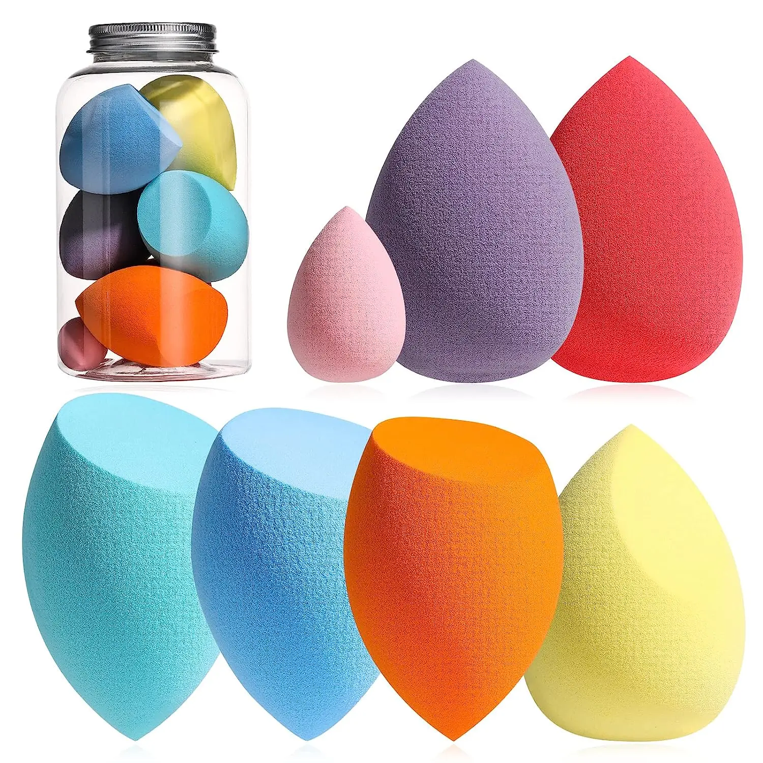 4 Pcs  6 Pieces Latex Free Super Soft Custom Multi-color Eco-Friendly Makeup Sponge Blender Set