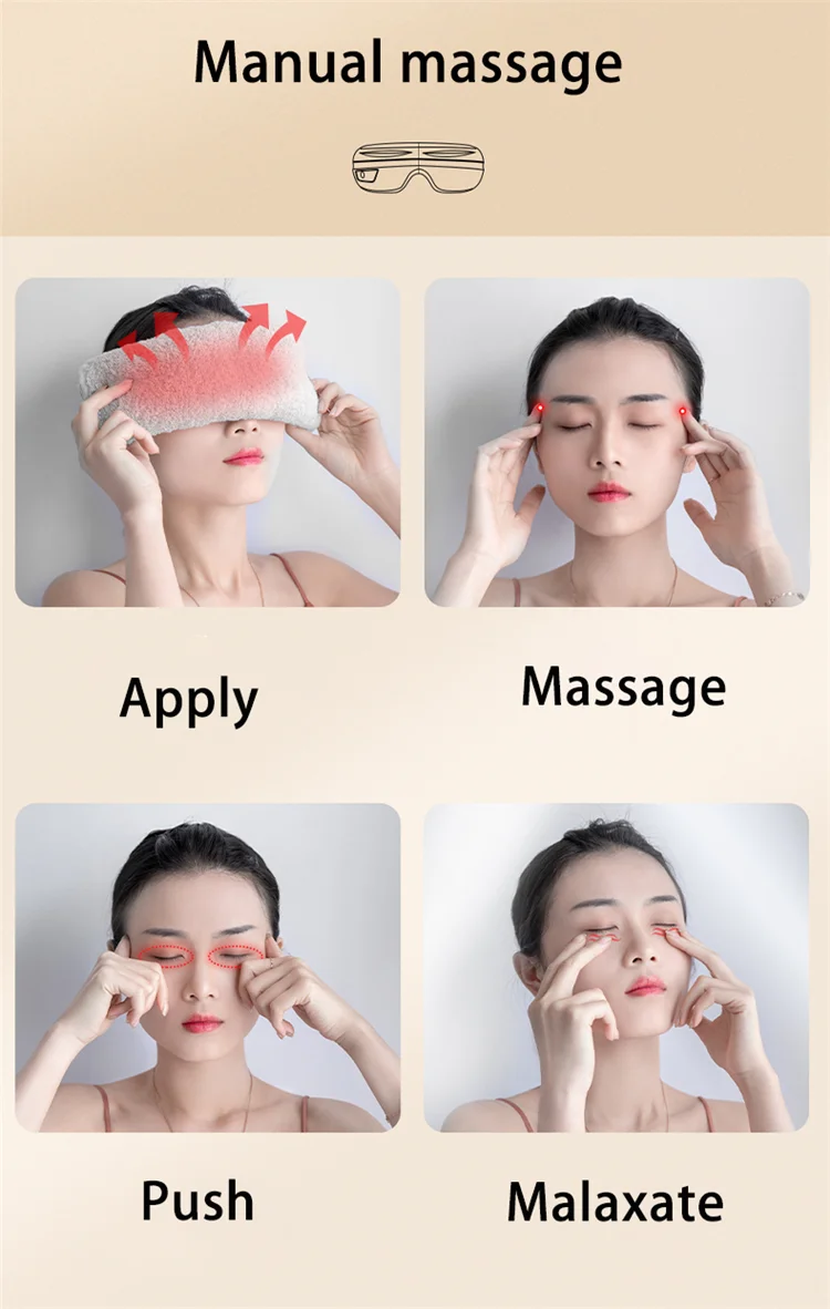 2023 New Products Hot Sale Eye Massager Stress Relief Machine With Adjustable Heat