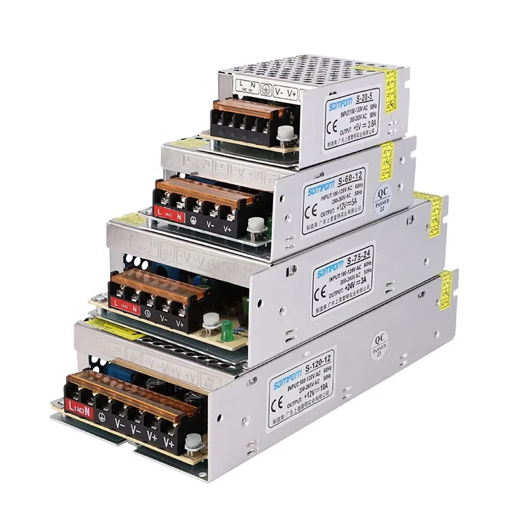 110V 220V AC to DC 5V 12V 24V 36V 48V DC Regulated Power Supply Driver Transformer Adapter Converter For LED Strip Light