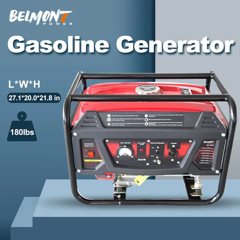 50Hz 12V 8.3A Open Frame 6KW 6.5KW 7KW 7.5KW 10kw Inverter Gasoline Generator for Home Backup