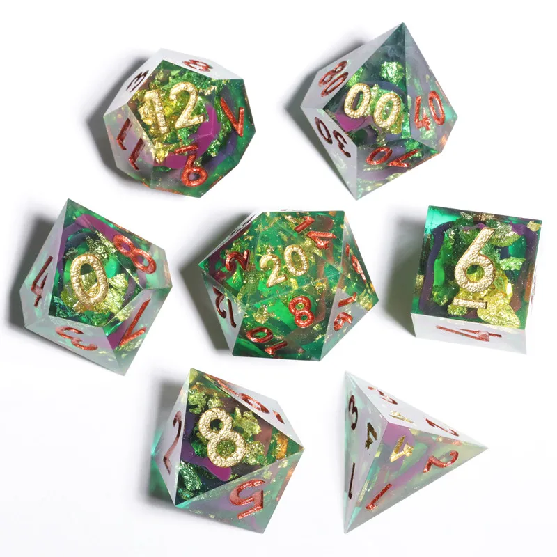 Mini Planet Resin Dice Sets D&D Polyhedral Dice For RPG Dungeons and Dragons Pathfinder Game Dice Custom D4 D6 D8 D10 D% D12 D20