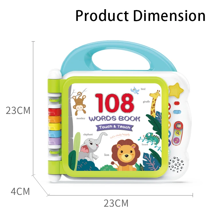 Amazon hot selling English Learning Touch Reading Sound  words Book Kids E book