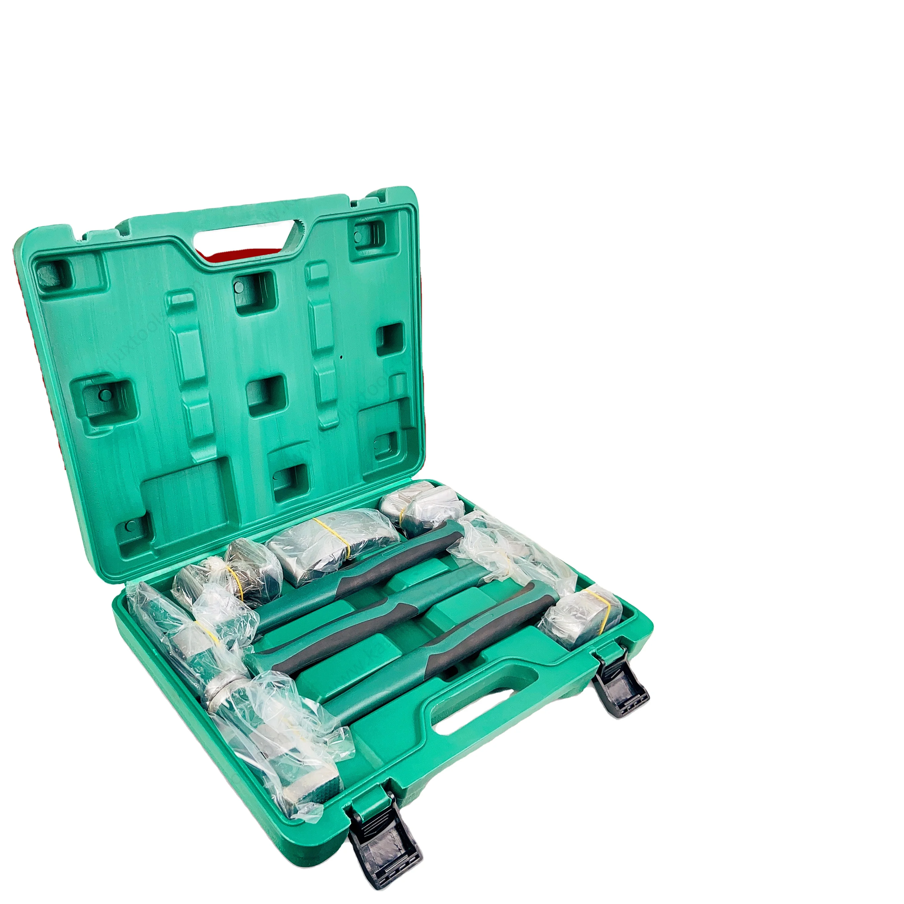 Heavy Duty Auto Body Hammer Dolly Set Repair Kit Non-Slip Soft-Grip 7 Pcs Sheet Metal Hammer Tool Set