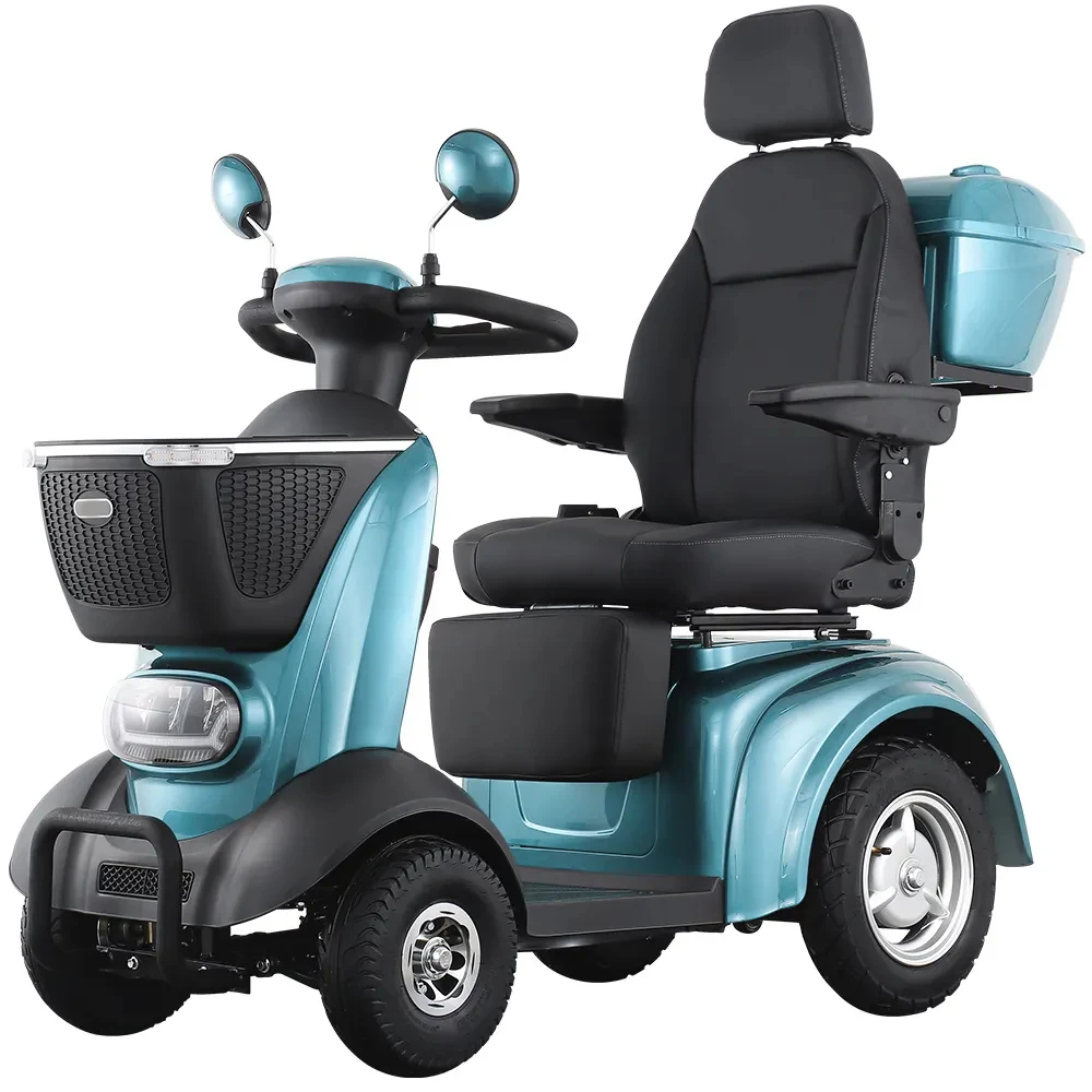 48v Charging Electric Mobility Scooter with Four Wheel for Handicapped