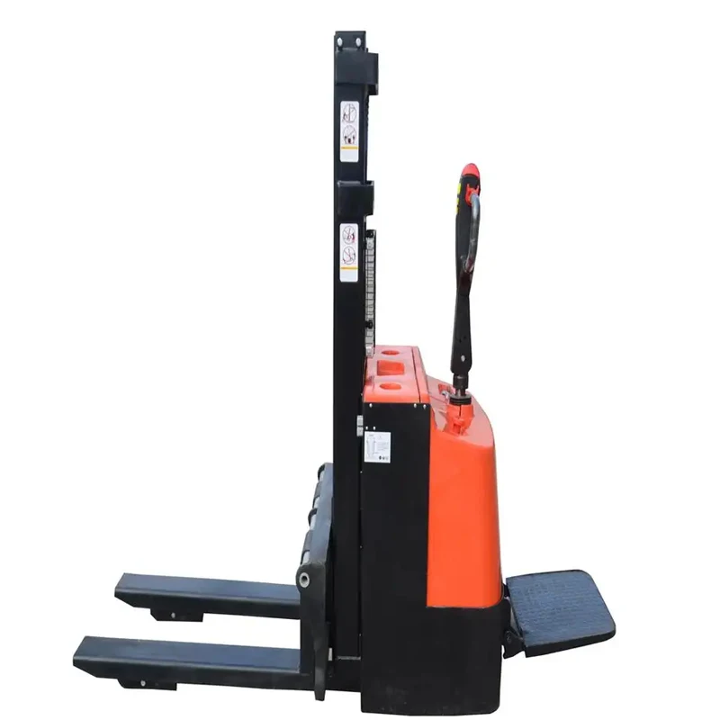 Jiangsu pallet lift stacker full electric pallet stacker Stand-on pallet jack stacker
