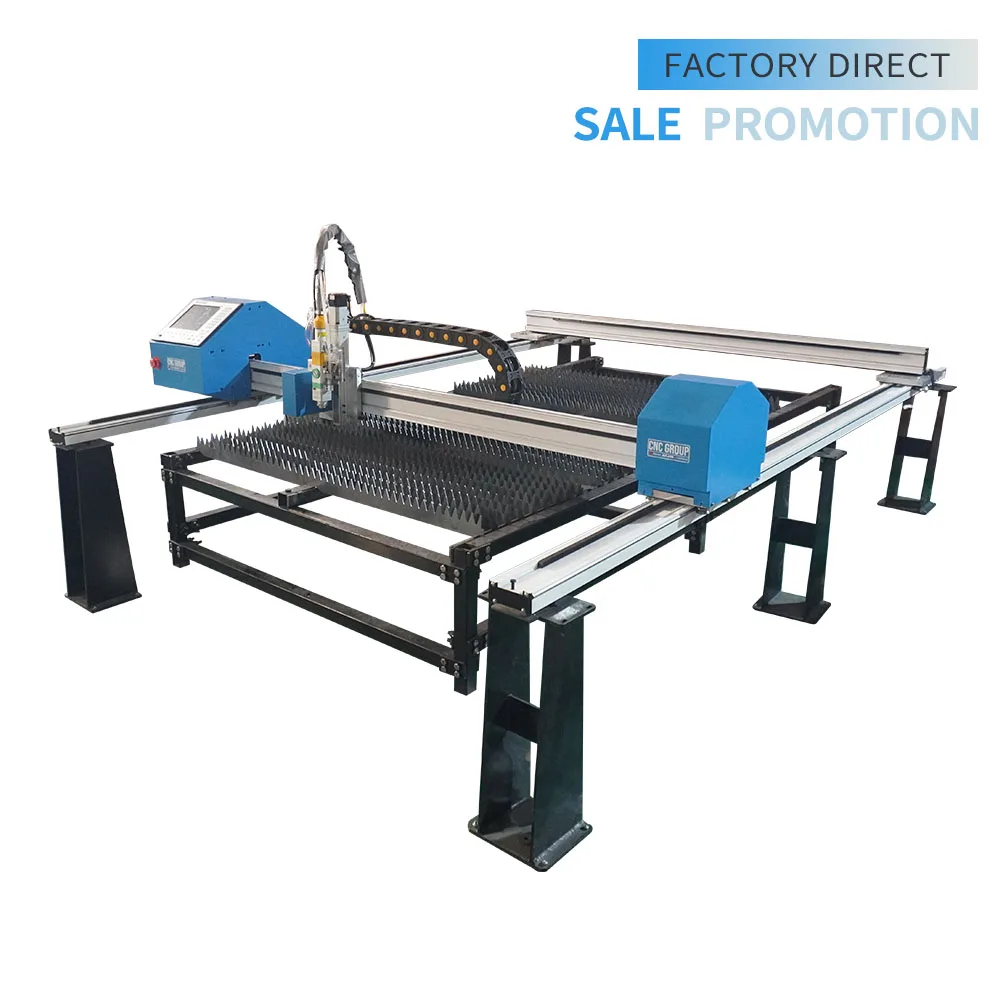 Double rail portable gantry industrial laser cutting machines fiber laser cutting machines for steel metal
