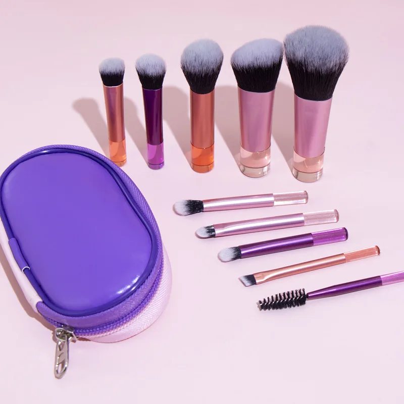 DailyQueen Wholesale Travel Fantasy Mini Brush Kit Makeup Brushes For Eyeshadow Highlight Contour Concealer Mini Sized