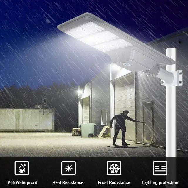500W Outdoor Garden High Lumen Induction Lamp Motion Sensor IP65 Waterproof Led All in One Solar Street Light