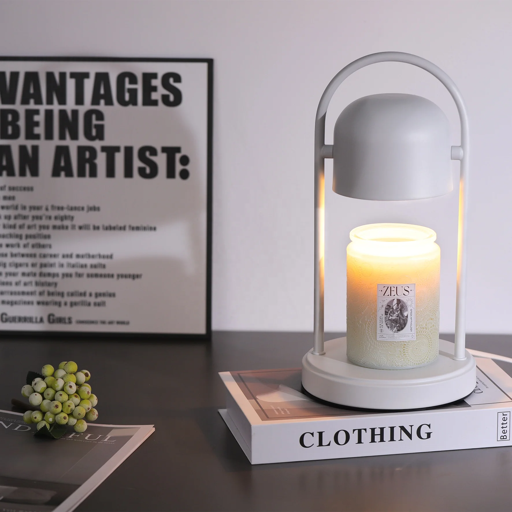 wholesale home decor dimmable fragrance lamp smokeless electric adjustable temperature switch candle warmer lamp with timer