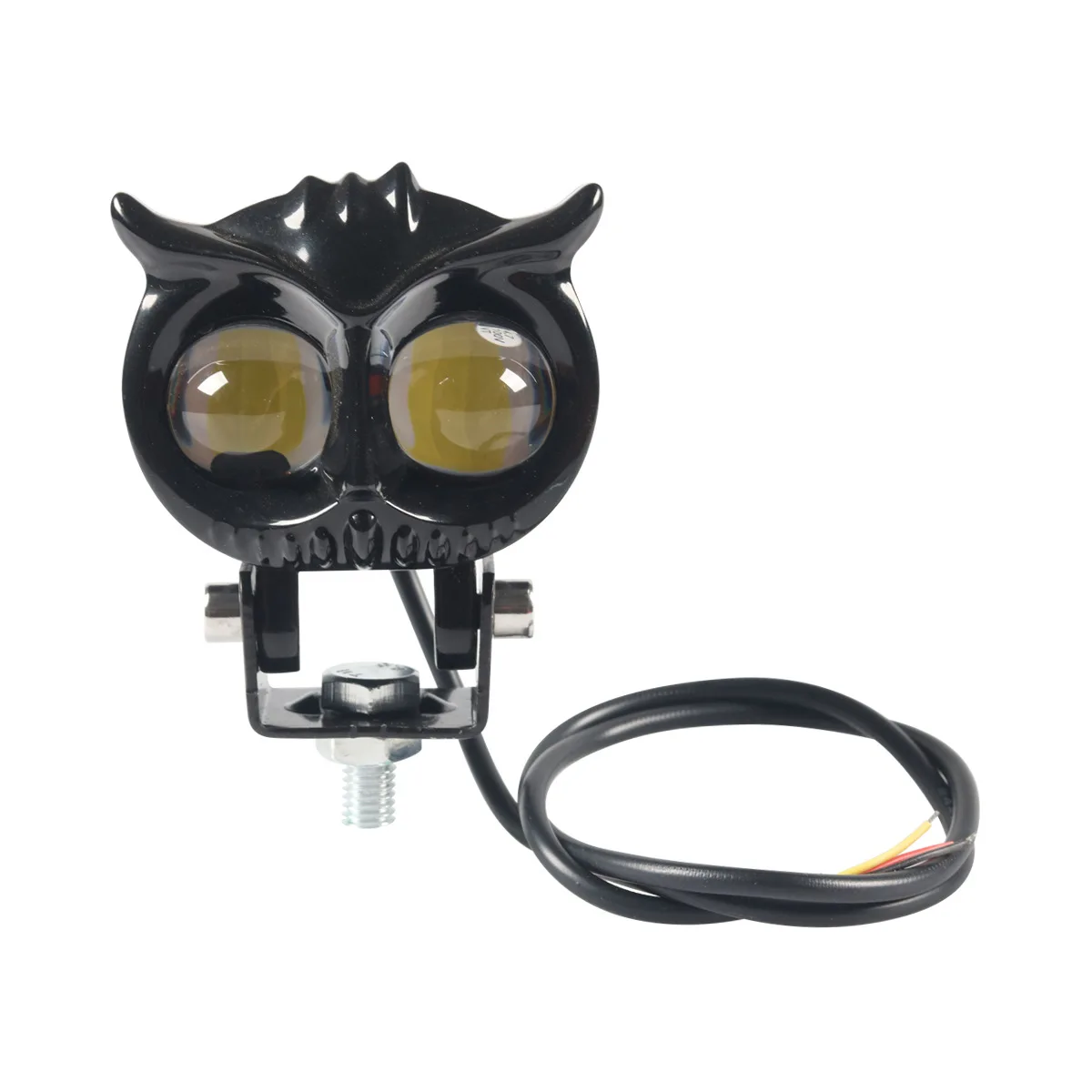 Other accessories fog lamp dual color yellow white adjustable led spot 12v 24v universal motorcycle front owl shape headlight