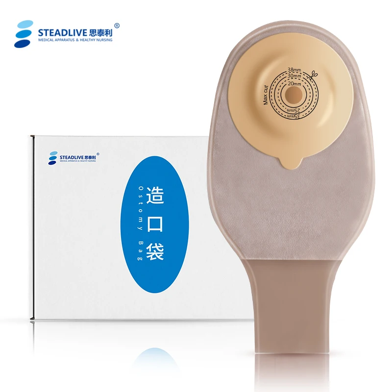 Convex Baseplate Ostomy Stoma Bag with Anit-backflow Ce Surgical Supplies Medical Materials & Accessories 3 Years Class I 400ml