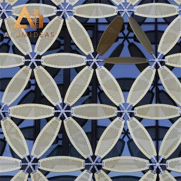 Art Design Wall Pattern Perforated Aluminum Panels  For Outdoor Curtain Wall Project