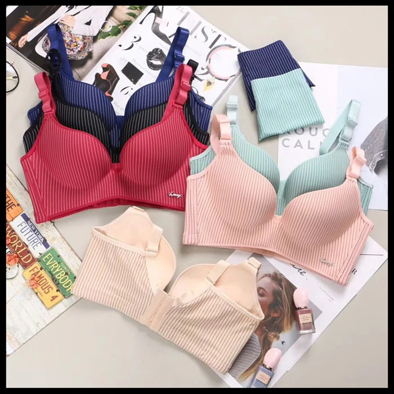 In Stock wholesale Women Comfortable Wireless Bra Ladies One Piece push up bra Seamless Crop Top Bra For Women Bras & Brief Sets