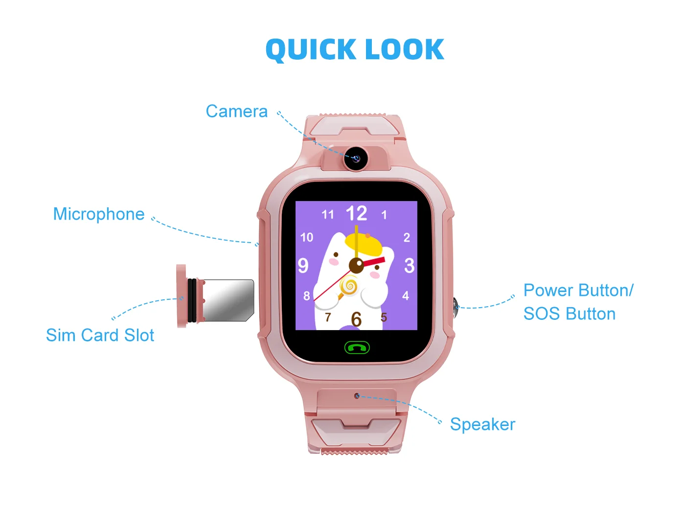 Latest Big Battery Capacity Kids Smart Watch LBS Wifi Location 4G Network Smart Watch Remote Shutdown Function