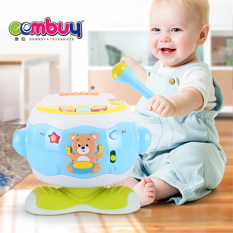 Microphone game musical instrument story revolving hand baby drum toy