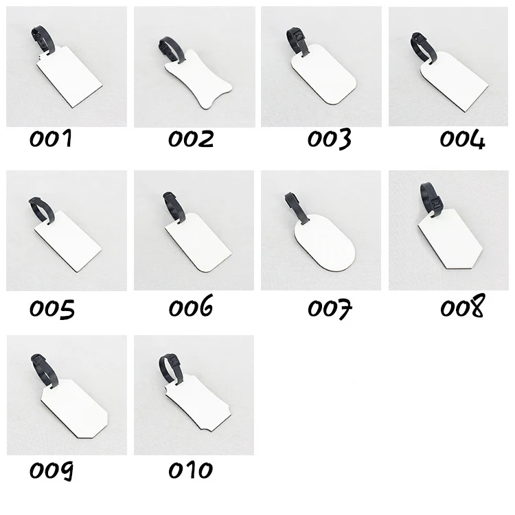 Double Side Sublimation MDF Luggage Tag For Travel Use