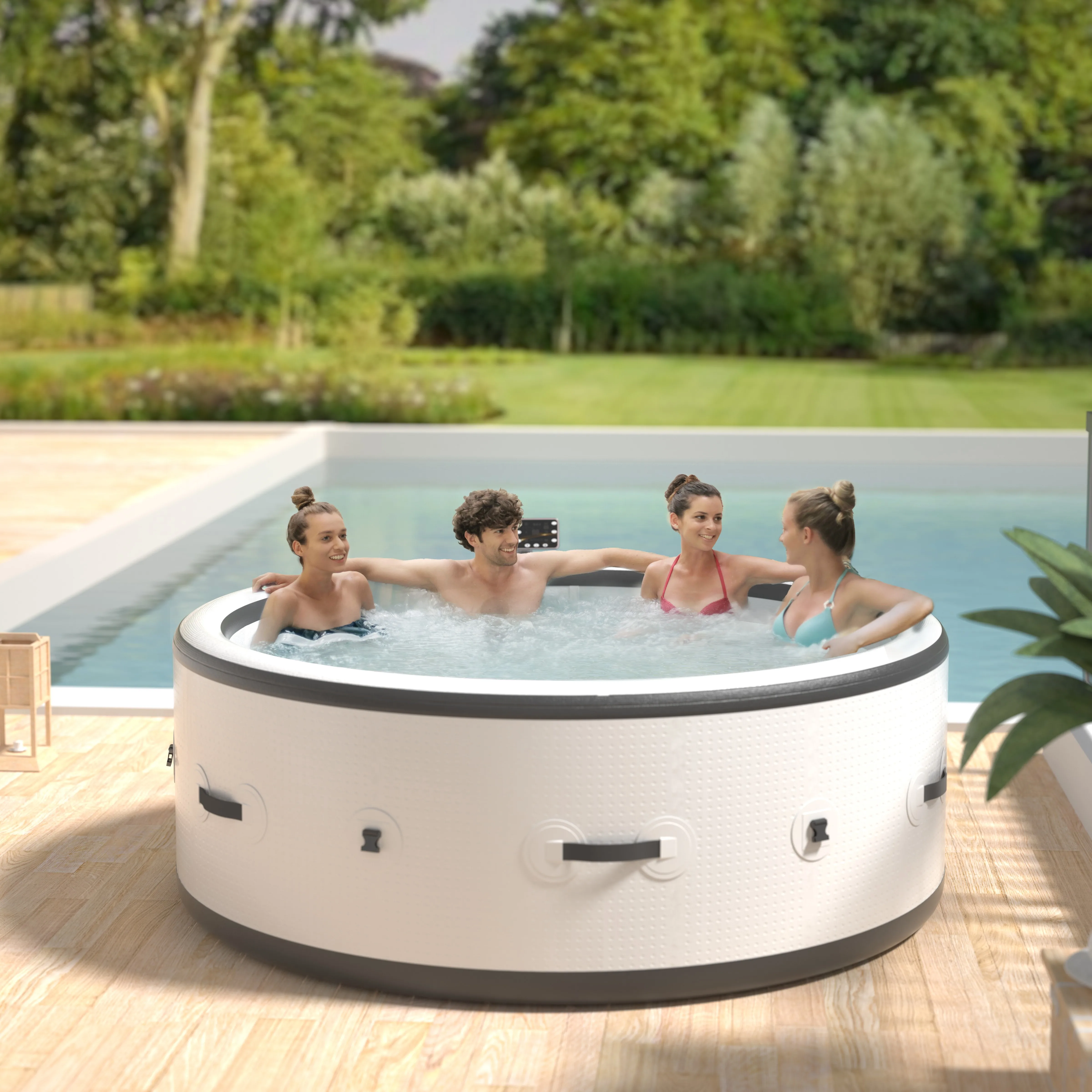 Pvc Hot Tub Many Peoples Sports Swimming Pool Relax Body And Sport Recovery Hot Tub Spa With Heating System Outdoor