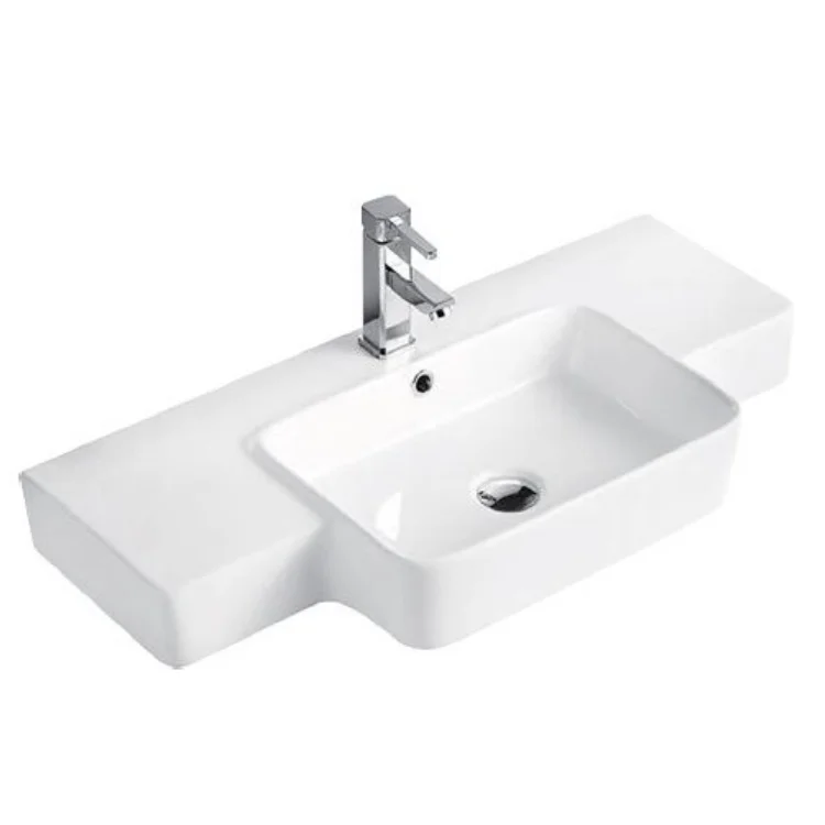 WL970 freestanding bathroom sink pedestal basins modern wall mount hung ceramic hand wash basin bathroom sinks