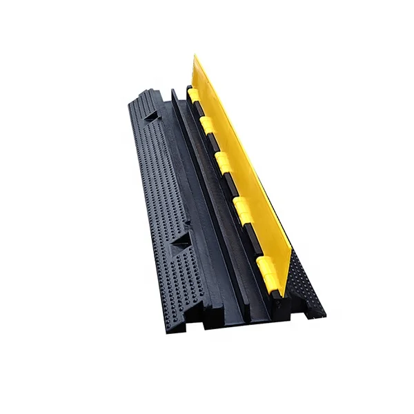1000*230*50mm Wholesale Roadway 2 Channels Yellow Jacket Rubber Cable Protector