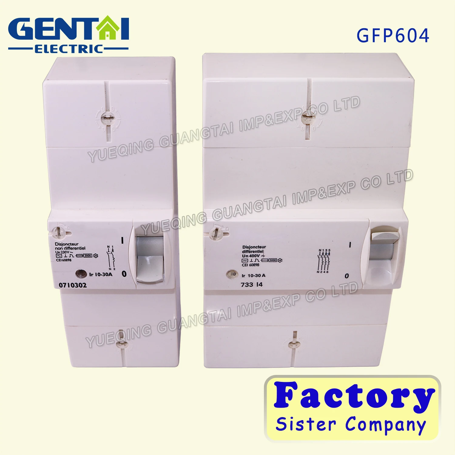 High Quality 2 wire 4 wire 230V non differentiel disjoncteur non-differential Circuit Breaker