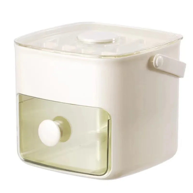 HYRI 2024 New Ice Box Food Grade Material Abs Pp Pet Cola 2 In 1 Pressed 48 Grid Double Layer With Handle Ice Cube