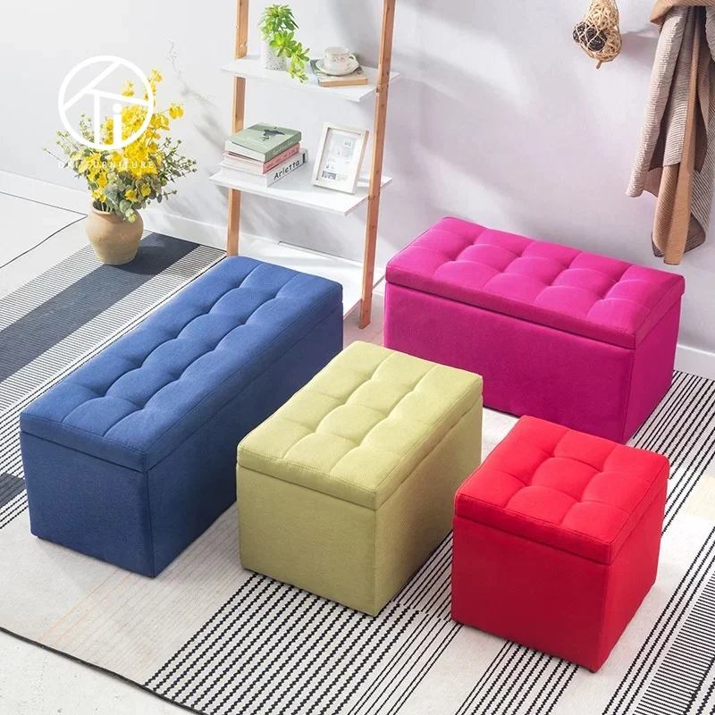 Современная экономичная кожаная скамья для обуви в прихожую цветная длинная с местом хранения