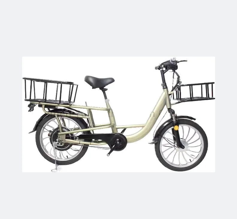 350W 48V 2 wheel  electric bike food delivery electric scooter lithium battery with cargo basket electric bicycles price
