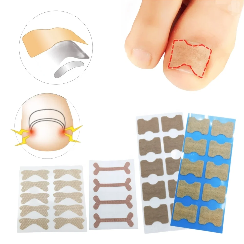 10 PiecesIngrown Foot Care Toenail Corrector Patch Nail Healing  High Elasticity Glue Free Corrector Treatment Tool