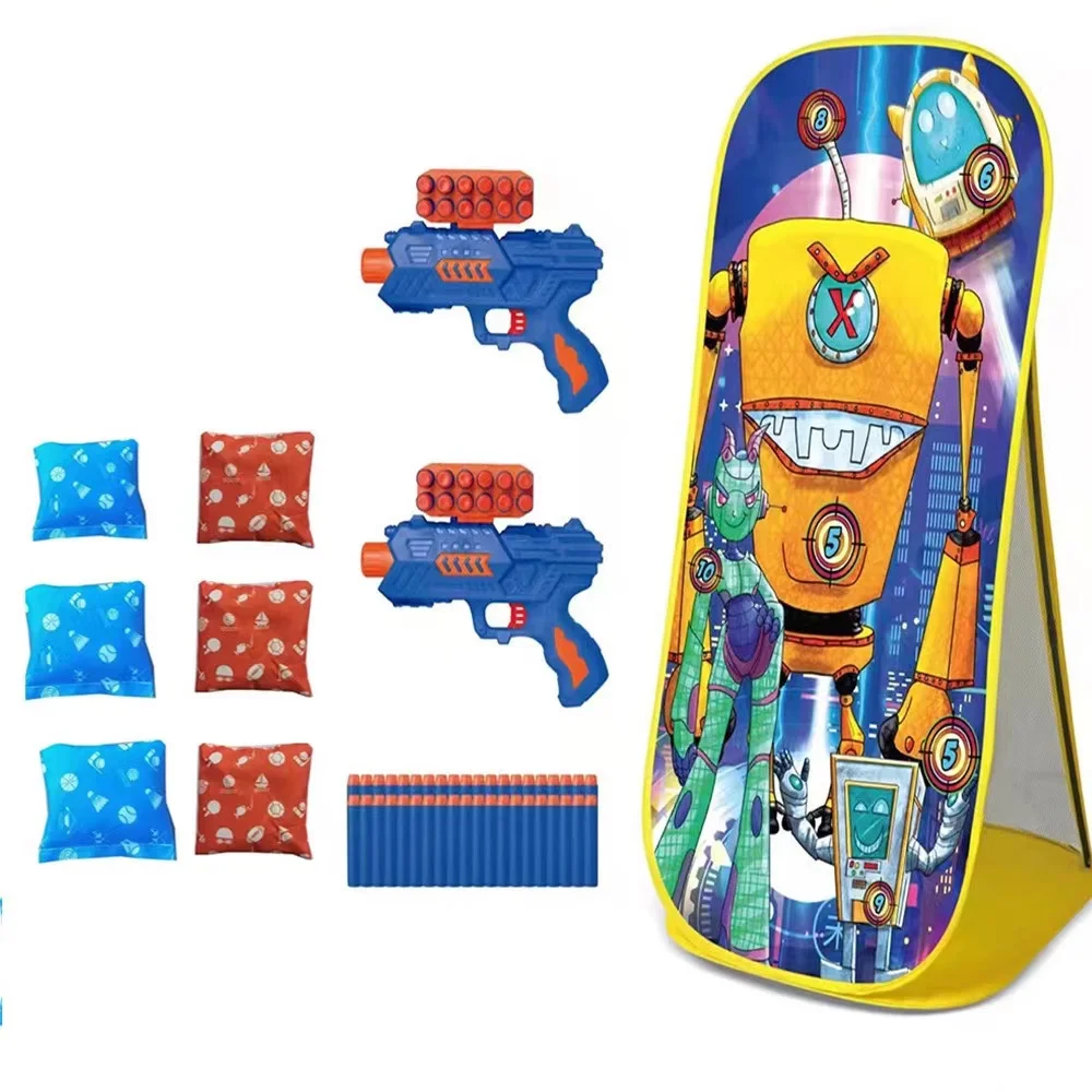 Dinosaur Shooting Target with 2 Foam Dart Blasters 40 Foam Darts Ideal Kids Gift Dinosaur Shooting Game Toy