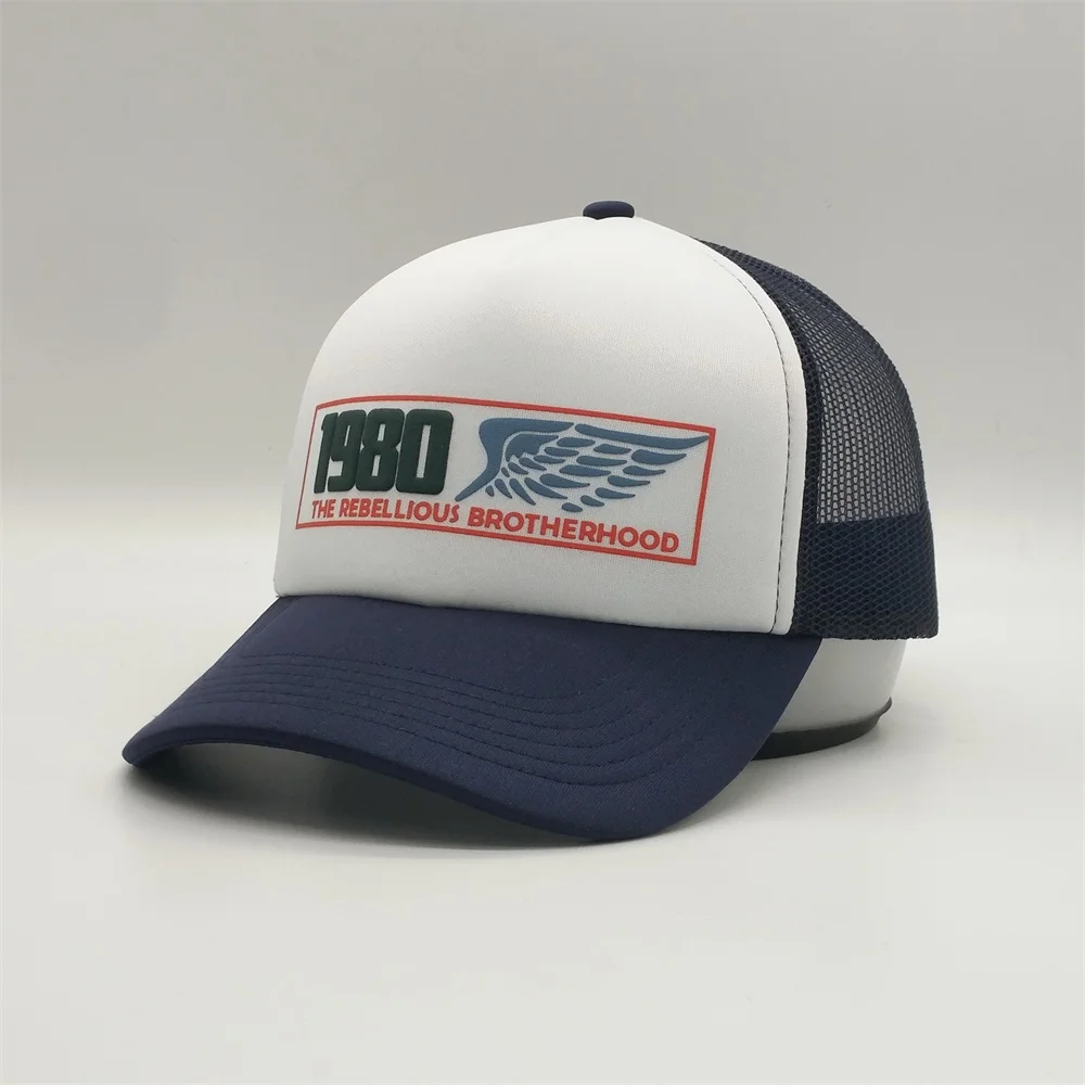 Wholesale Custom Design Your Own Logo High Quality 5 Panel Short Bill Foam Mesh Trucker Caps Hat