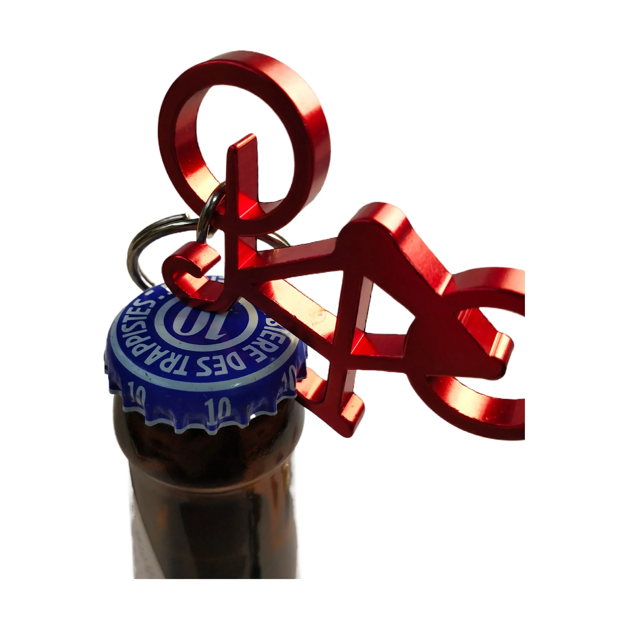 fancy design for custom logo laser engrave and print aluminum alloy bike keychain bicycle bottle openers