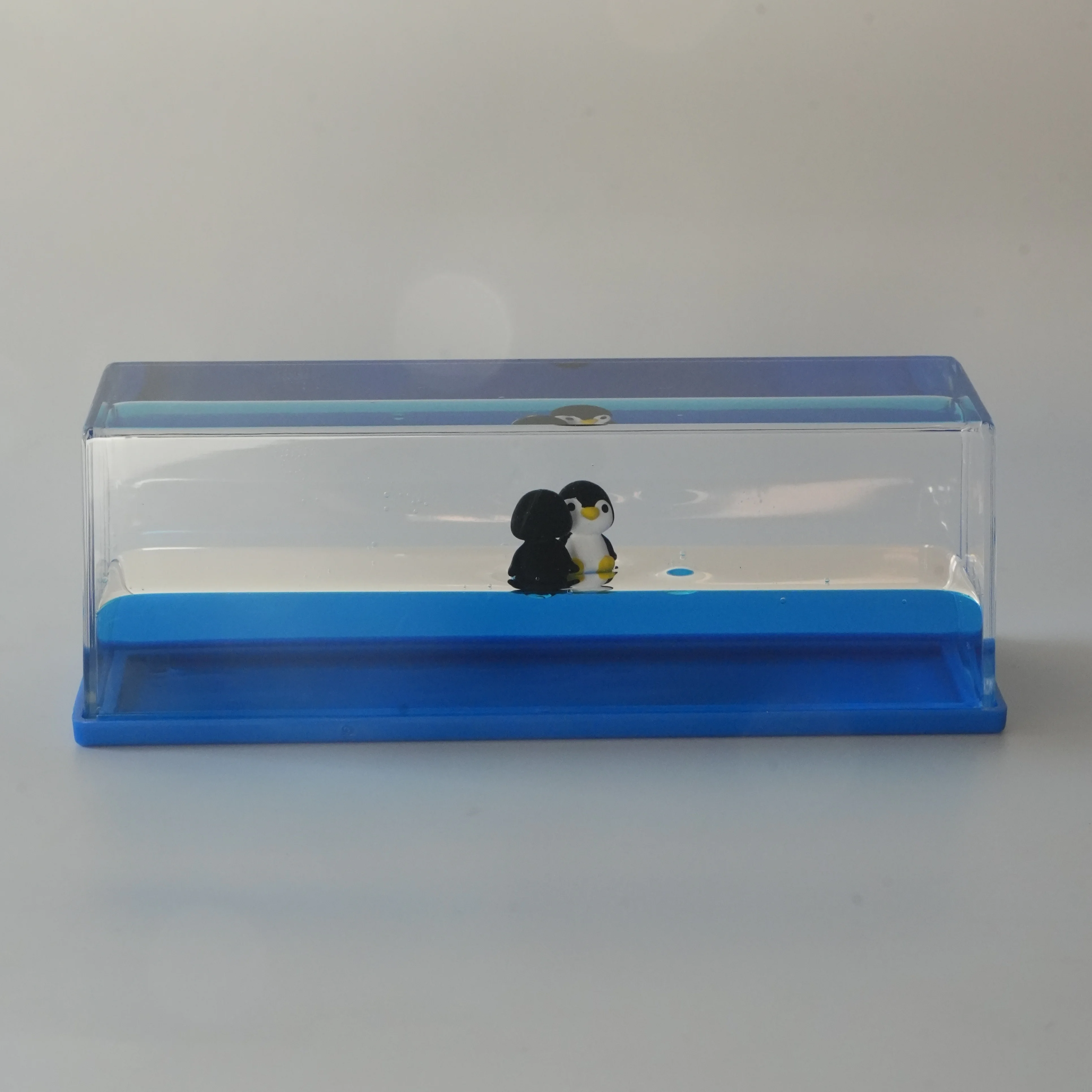 Unsinkable Military Ship Boat in a Box Liquid Wave Cruise Ship Decoration for Car Display Cases and Gifts