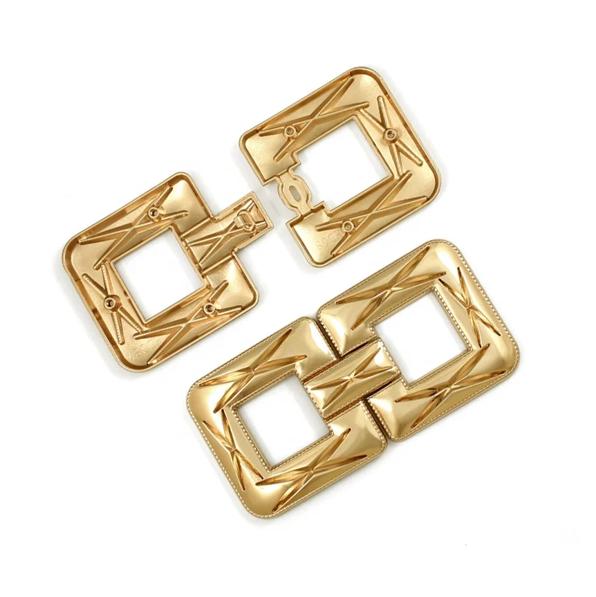 Модная металлическая пряжка из цинкового сплава двух частей Пряжка для эластичного ремня широкая эластичная женщин